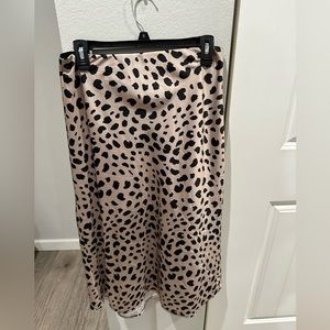 Silk Skirt (leopard styled print)